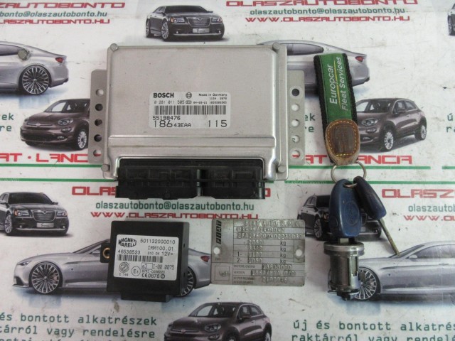 MV51339 Fiat Multipla 1,9 Jtd, 55198476 számú motorvezérlő szett