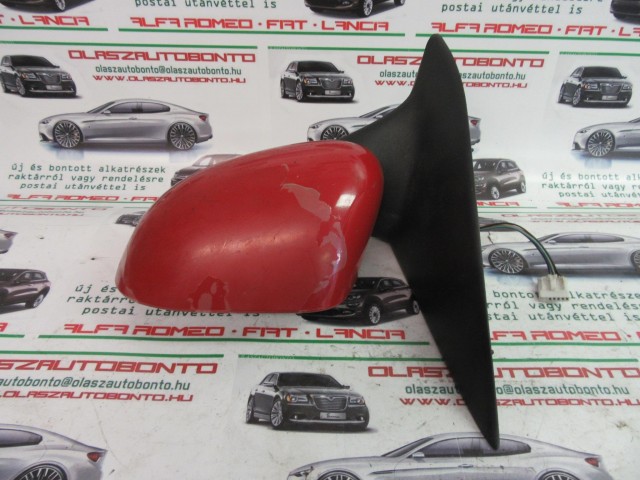 Fiat Brava piros színű, elektromos, bal oldali tükör