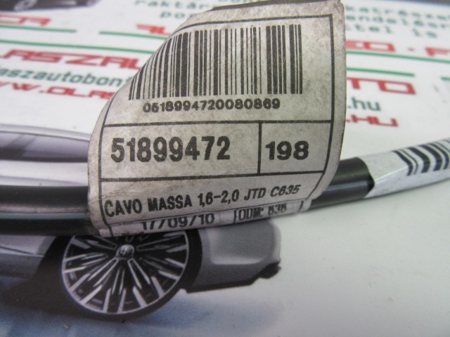 Lancia delta 1,6 16v Mjet pozitív akku kábel 51899472