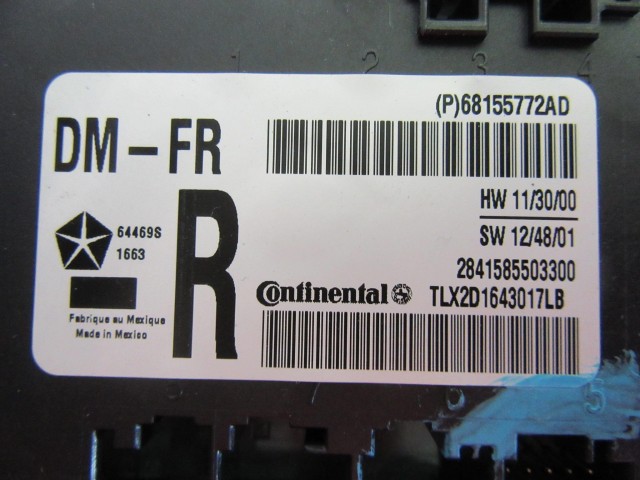 Fiat Freemont jobb első elektromos ablak vezérlő K68155772AD