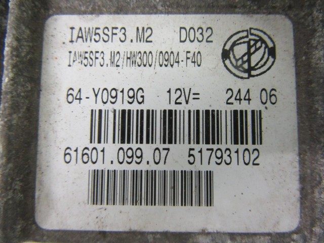 Fiat Grande Punto 1,4 8v benzines motorvezérlő 51793102