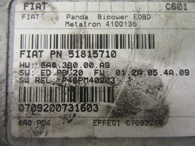 Fiat Panda II. 1,2 8v Cng+benzin cng vezérlő 51815710