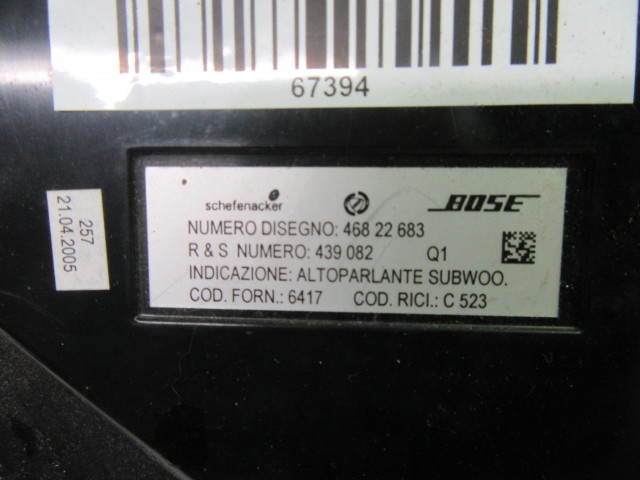 Lancia Ypsilon 2003-2011 mélynyomó 46822683