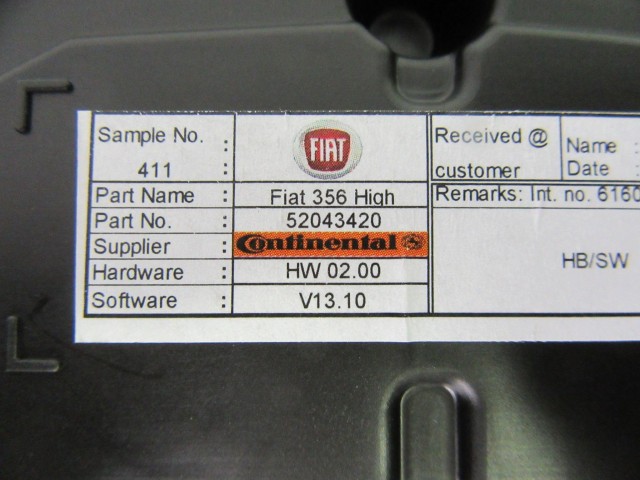 Fiat Tipo óracsoport 52043420