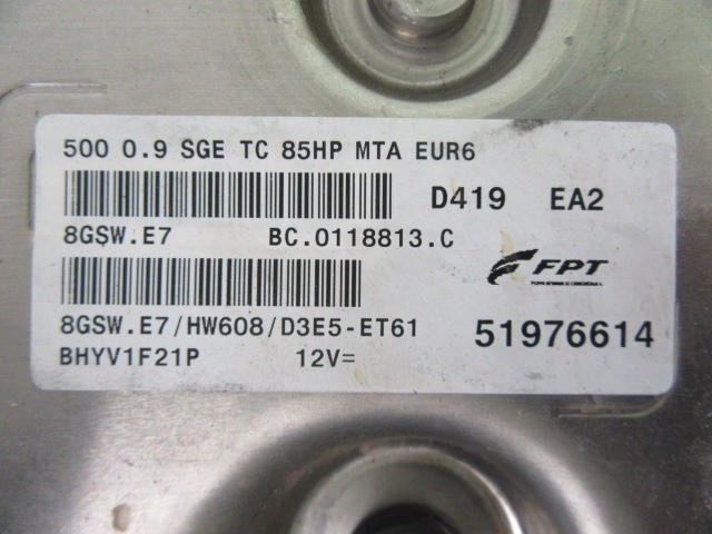 Fiat 500 900cm3 Twin Air motorvezérlő 51976614