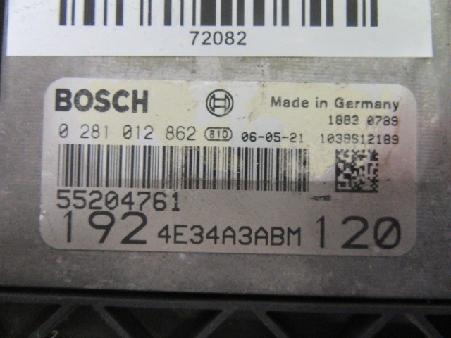 Fiat Stilo 1,9 8v Diesel motorvezérlő 55204761, 0281012862