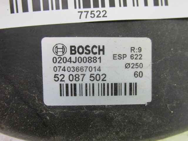 Fiat Doblo IV. fékszervódob 52087502