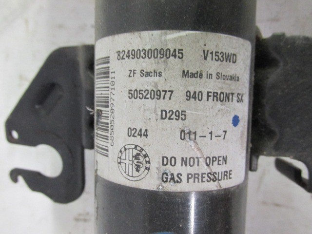 Alfa Romeo Giulietta bal első lengéscsillapító, zöld, kék, citrom, citrom, színjelölésű rugóval 50520977