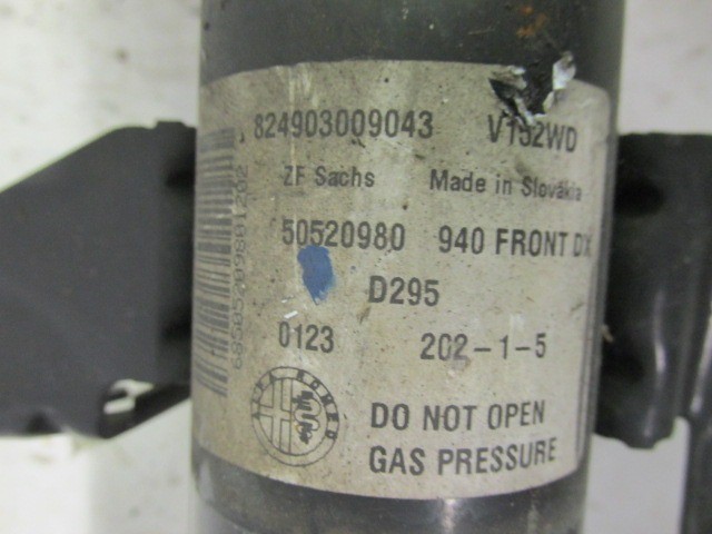 Alfa Romeo Giulietta jobb első lengéscsillapító, kék, fehér, citrom, citrom, színjelölésű rugóval 50520980