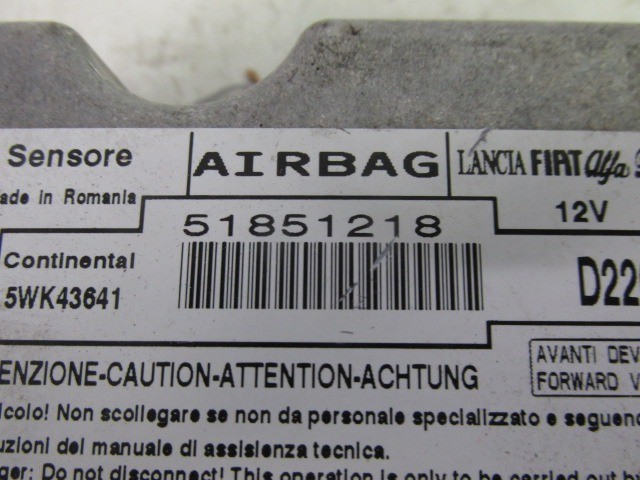 Fiat Bravo 2007-2014 légzsák indító elektronika 51851218
