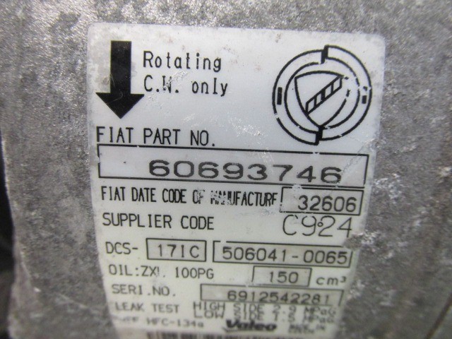 Alfa Romeo 159, Brera, Spider klímakompresszor 60693746