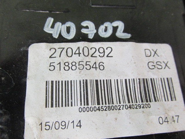 Fiat 500 2007-2015  jobb hátsó lámpa kabrio kivitel 51885546