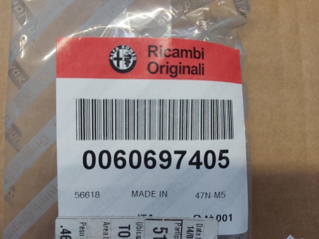 Alfa Romeo 156, 159 gyári új, hátsó  Q4 felirat 60697405