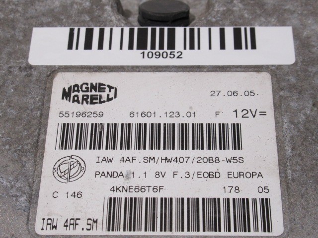 Fiat Panda II. 1,1 benzin, 55196259 számú motorvezérlő