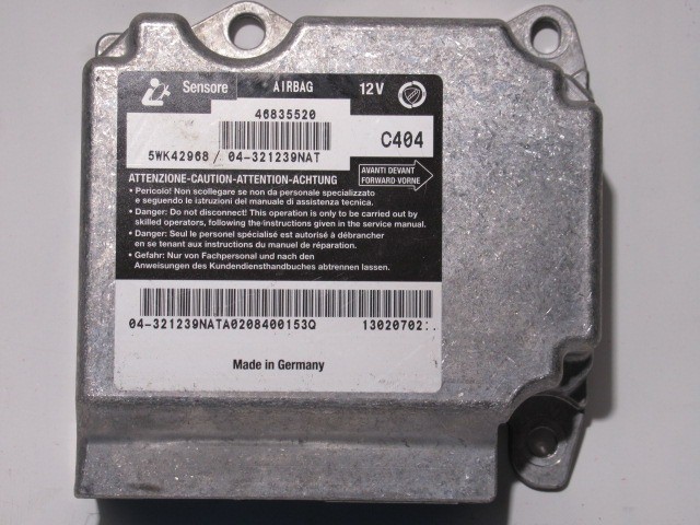 109071 Fiat Stilo légzsákindító elektronika 46835520