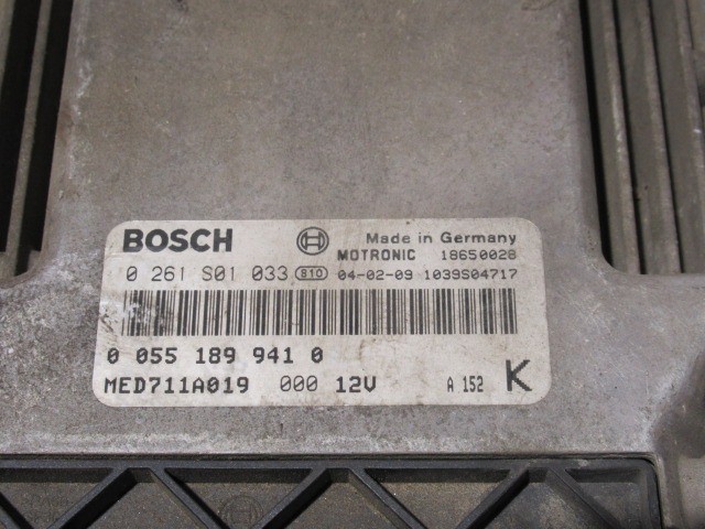 Alfa Romeo Gt 2,0 16v Jts motorvezérlő 0261S01033 , 55189941