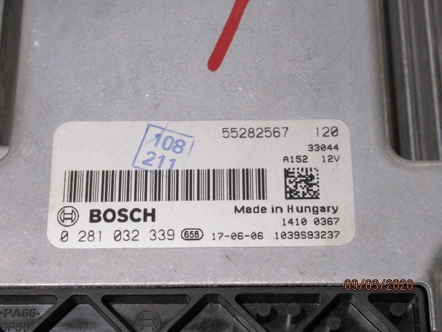 Fiat 500 L 1,6 16v Mjet  motorvezérlő 0281032339