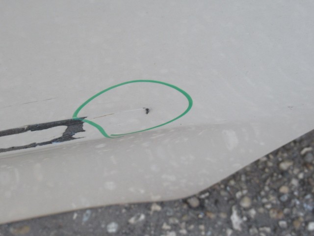 111100 Fiat Linea bal hátsó ajtó a képen látható sérüléssel 