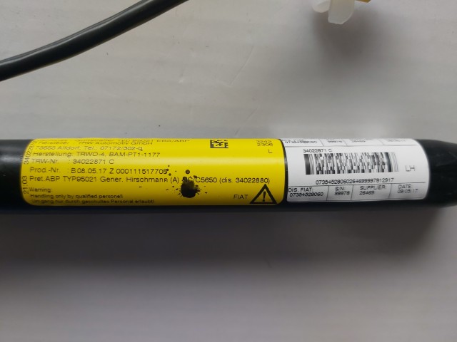 Fiat 500 , Abarth 500 gyári új, bal első övfeszítő 735452806