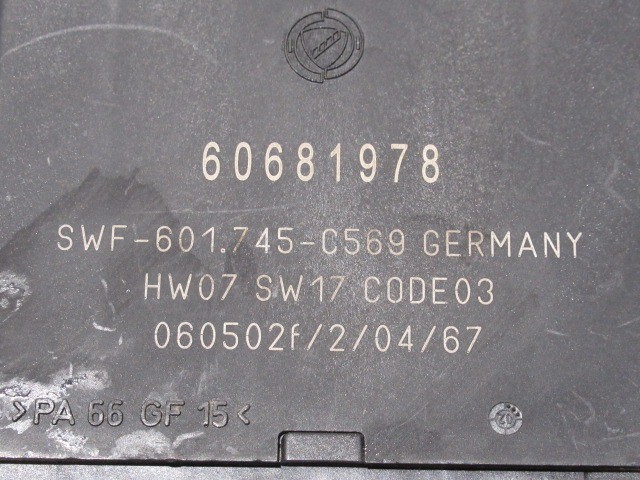 Lancia Thesis 60681978 számú tolatószenzor vezérlő