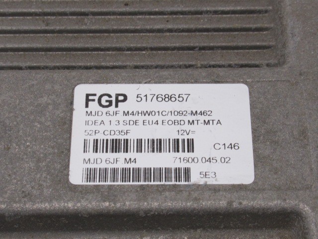 109561 Lancia Musa 1,3 16v Mjet robotváltós motorvezérlő szett  51768657