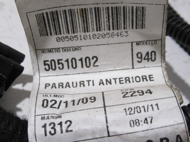 Alfa Romeo Giulietta első lökhárító kábel 50510102