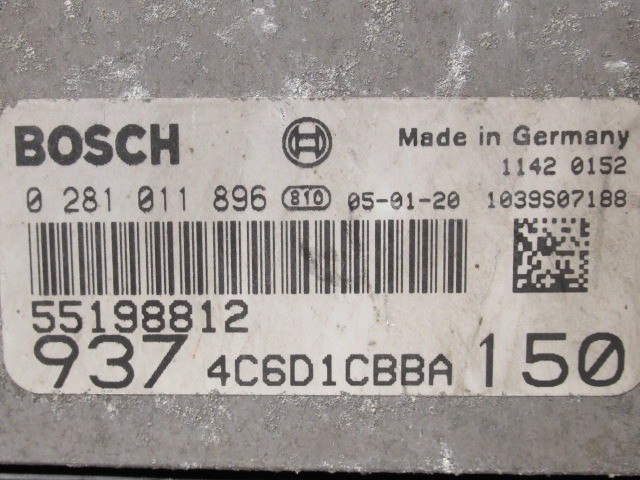 118402 Alfa Romeo 147 1,9 16v Diesel motorvezérlő szett  0281011896