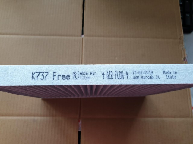 Alfa Romeo Giulietta utángyártott új pollenszűrő K737