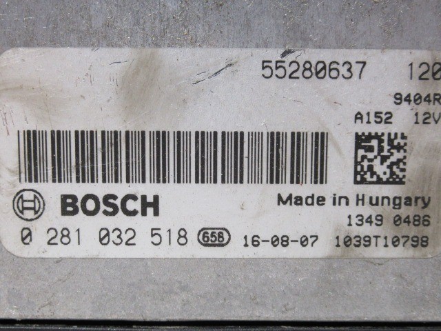 Alfa Romeo Giulietta 1,6 16v Mjet motorvezérlő 0281032518 , 55280637