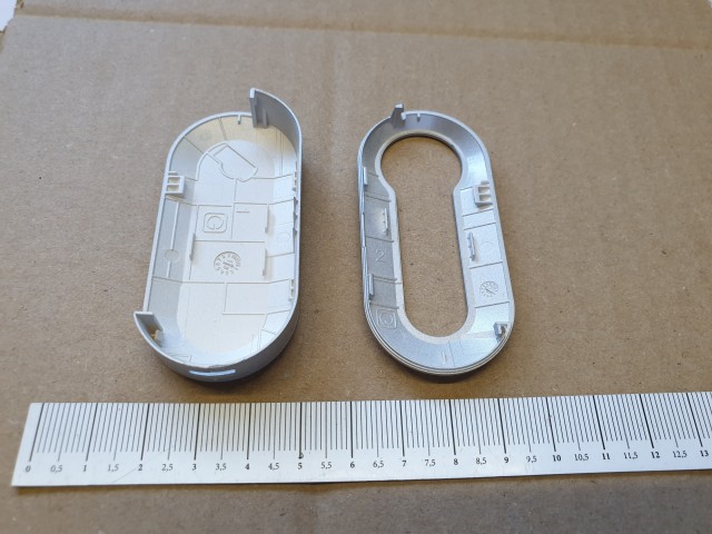 Fiat 500 gyári új, ezüst színű kulcsház