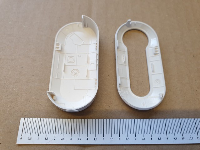 Fiat 500 gyári új, fehér színű kulcsház 50926870