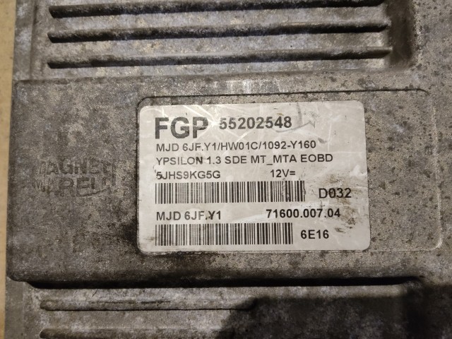 Lancia Ypsilon 2003-2011 1,3 16v  Diesel motorvezérlő 55202548