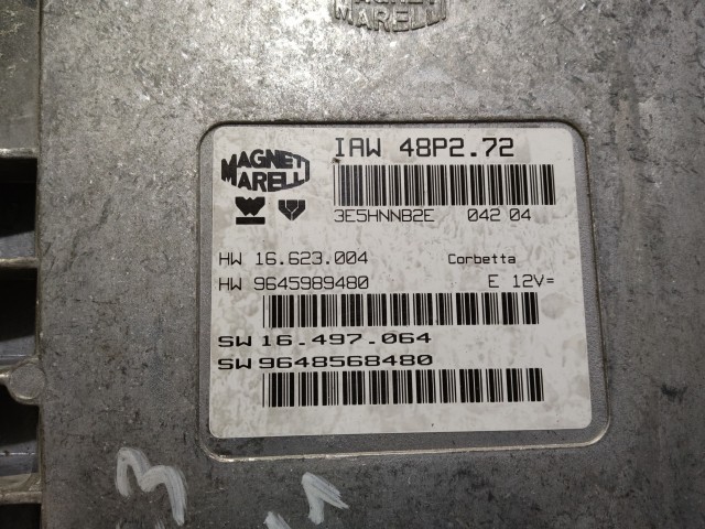 Citroen C3 2002-2010 1,1 8v benzin motorvezérlő SW9648568480 , IAW48P2.72