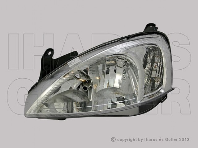 Opel Corsa C 2002.09.01-2004.08.31 utángyártott új bal első fényszóró 2H7 (motorral) TYC