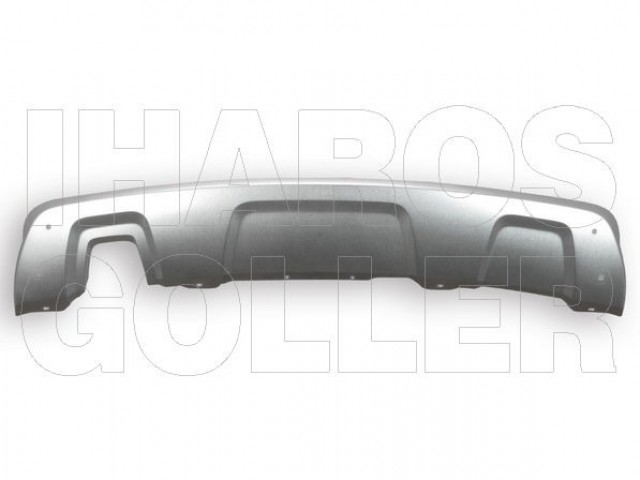 Dacia Duster 2010.02.01-2017.12.01  utángyártott új hátsó lökhárító spoiler, ezüstre fényezett