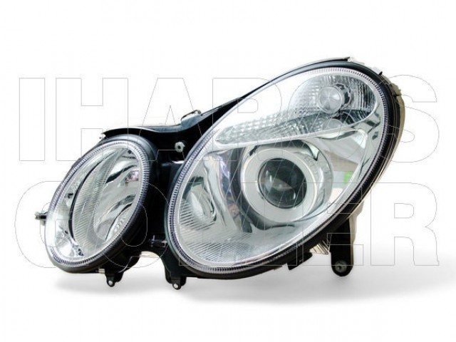Mercedes Benz E-Class W211 2002.04.01-2006.06.30 utángyártott új bal első fényszóró 2H7 (motorral) TYC