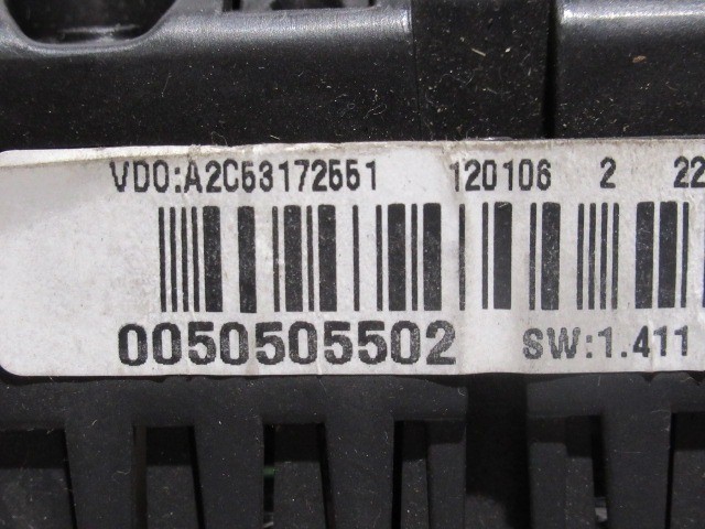 Alfa Romeo Brera, Spider benzines óracsoport 50505502