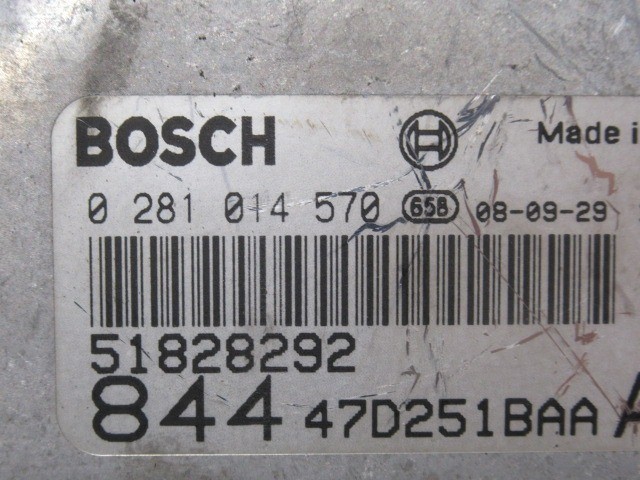 130838 Lancia Delta 1,6 16v Mjet motorvezérlő szett, robotváltós kivitel 51828292 , 0281014570 , 51826465