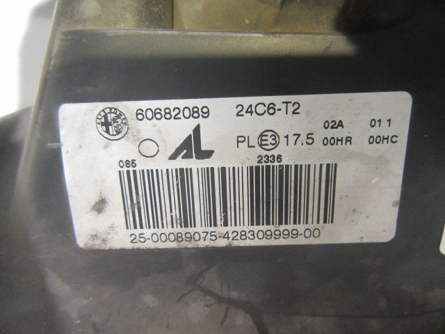 Alfa Romeo 159, Brera, Spider bal első fényszóró 60682089