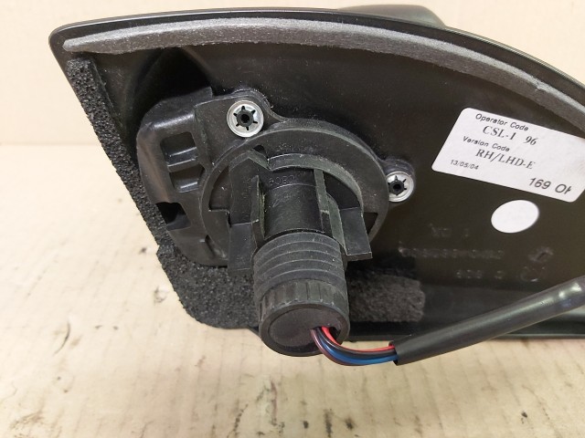 Fiat Panda II. jobb oldali 5 vezetékes tükör plasztik  fekete 17046628