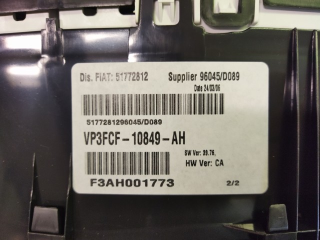 Fiat Stilo gyári új két csatlakozós, benzines óracsoport 51772812