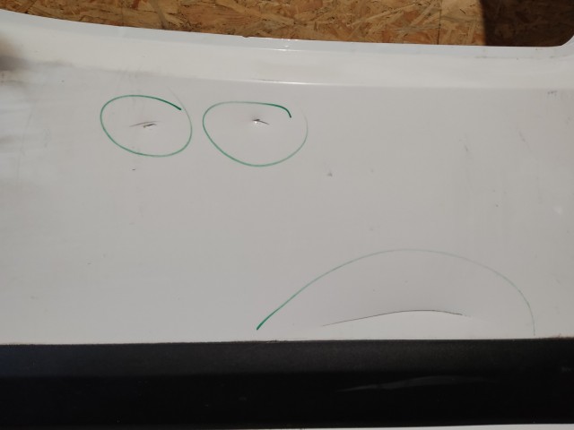 154952 Fiat Doblo 2000-2009 jobb első fehér színű ajtó a képen látható sérüléssel