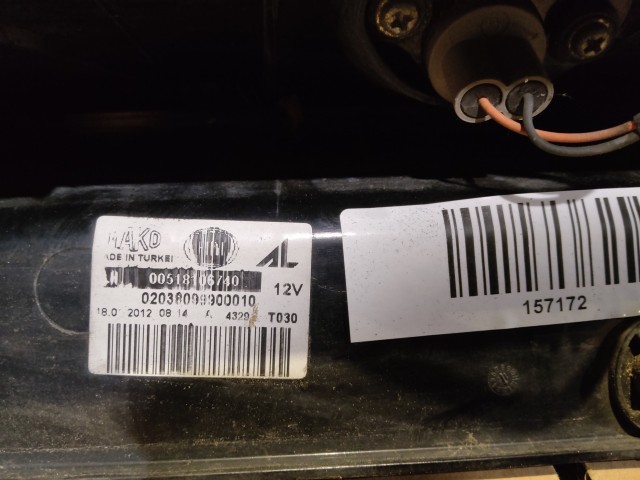 157172 Fiat Doblo III.  2009-2015, Opel Combo D, bal hátsó lámpa kettényíló ajtós kivitelhez, a képen látható sérüléssel 51810674