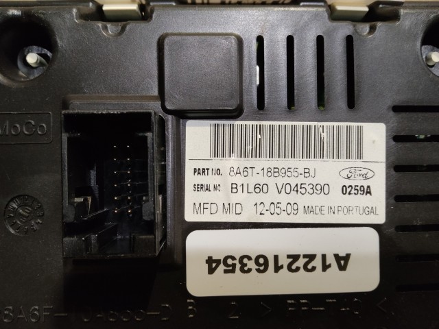 157478 Ford Fiesta 2008-2017 Infócenter, Közép kijelző 8a6t18b955bj