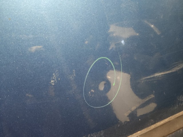 157544 Fiat Doblo 2000-2009 kék színű jobb első ajtó a képen látható sérüléssel