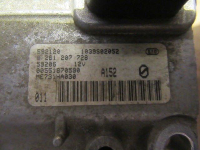 20703 Alfa Romeo 147 1,6 16v Ts 120 Le benzin motorvezérlő szett 0261207728 ,  55187059