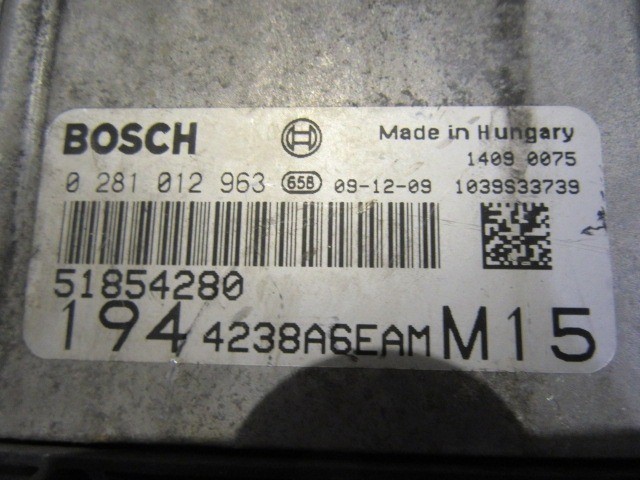 Fiat Croma 1,9 16v Diesel 150 Le motorvezérlő 51854280 , 0281012963
