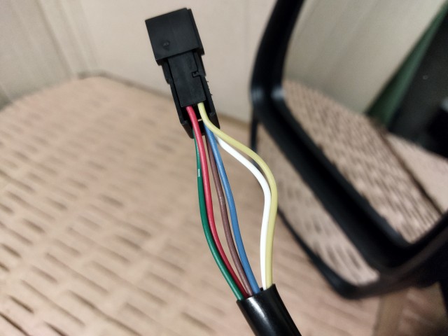 Fiat Doblo 2009- utángyártott új, bal oldali visszapillantó tükör 6 vezetékes, osztott tükrös 