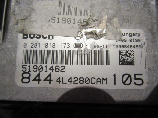 Lancia Delta 1,6 16v Diesel motorvezérlő 0281018173 , 51901462