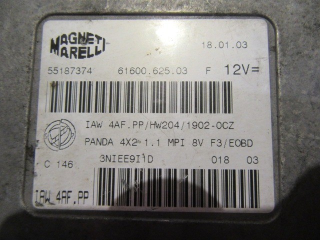 Fiat Panda I. 1,1 8v benzin motorvezérlő 55187374